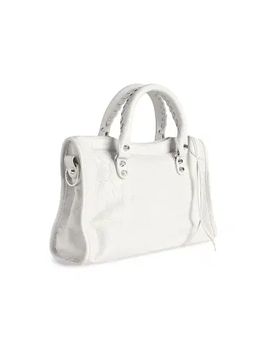 Balenciaga Women's Le City Top Handle Bag - Optic White | Thumbnail 5 Balenciaga Women's Le City Top Handle Bag - Optic White | Thumbnail 5
