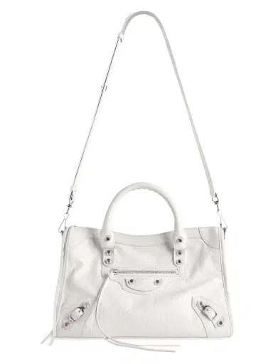 Balenciaga Women's Le City Top Handle Bag - Optic White | Thumbnail 6 Balenciaga Women's Le City Top Handle Bag - Optic White | Thumbnail 6