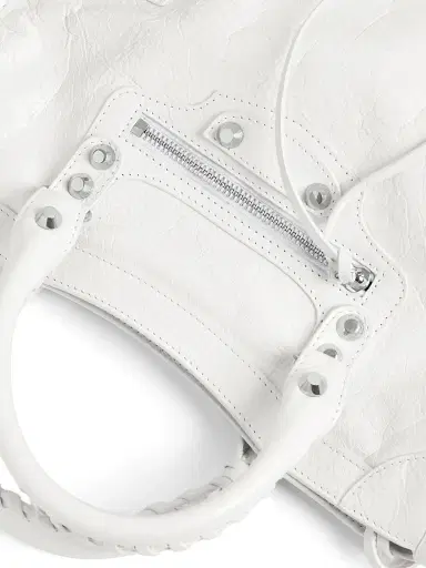 Balenciaga Women's Le City Top Handle Bag - Optic White | Thumbnail 8 Balenciaga Women's Le City Top Handle Bag - Optic White | Thumbnail 8