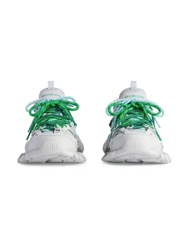 Balenciaga Men's Track Trail Laces Sneakers - White Green | Thumbnail 3 Balenciaga Men's Track Trail Laces Sneakers - White Green | Thumbnail 3