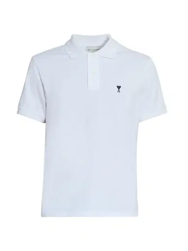 AMI Paris Men's ADC Logo Polo Shirt - Blanc | Thumbnail 1 AMI Paris Men's ADC Logo Polo Shirt - Blanc | Thumbnail 1