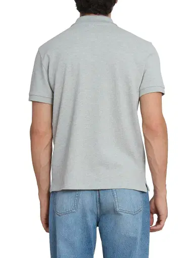 AMI Paris Men's ADC Logo Polo Shirt - Gris Cendre Chine | Thumbnail 5 AMI Paris Men's ADC Logo Polo Shirt - Gris Cendre Chine | Thumbnail 5