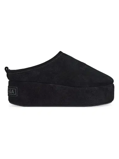 Balenciaga Women's Alaska Soft Platform Mules - Black | Thumbnail 1 Balenciaga Women's Alaska Soft Platform Mules - Black | Thumbnail 1
