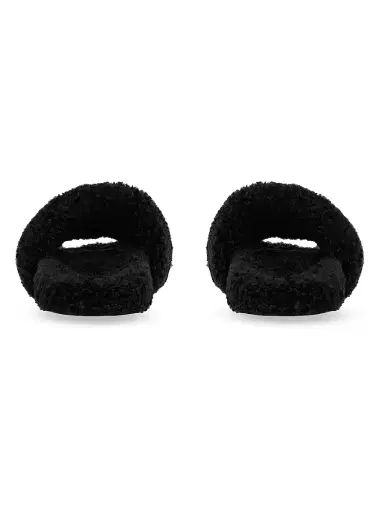 Balenciaga Men's Furry Slide Sandals - Black | Thumbnail 3 Balenciaga Men's Furry Slide Sandals - Black | Thumbnail 3