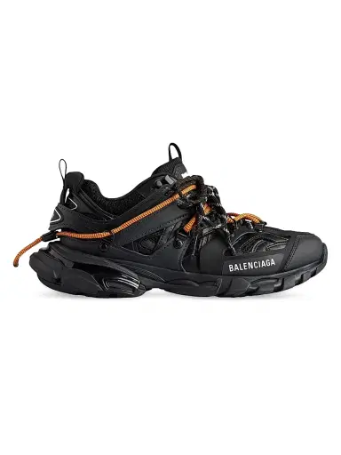 Balenciaga Men's Track Trail Laces Sneakers - Black Orange - Size 12 | Thumbnail 1 Balenciaga Men's Track Trail Laces Sneakers - Black Orange - Size 12 | Thumbnail 1