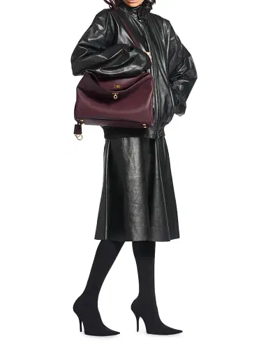 Balenciaga Women's Rodeo Handbag - Burgundy | Thumbnail 8 Balenciaga Women's Rodeo Handbag - Burgundy | Thumbnail 8