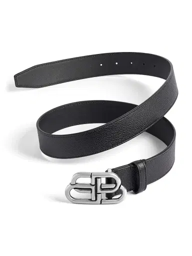 Balenciaga Men's BB Large Belt - Black | Thumbnail 1 Balenciaga Men's BB Large Belt - Black | Thumbnail 1