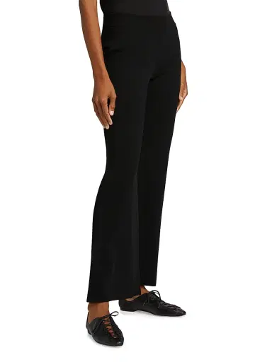 Stella McCartney Women's Compact Knit Kick-Flare Pants - Black | Thumbnail 4 Stella McCartney Women's Compact Knit Kick-Flare Pants - Black | Thumbnail 4