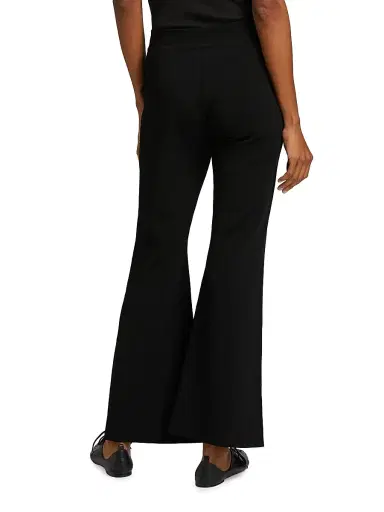 Stella McCartney Women's Compact Knit Kick-Flare Pants - Black | Thumbnail 5 Stella McCartney Women's Compact Knit Kick-Flare Pants - Black | Thumbnail 5