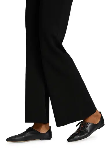 Stella McCartney Women's Compact Knit Kick-Flare Pants - Black | Thumbnail 6 Stella McCartney Women's Compact Knit Kick-Flare Pants - Black | Thumbnail 6
