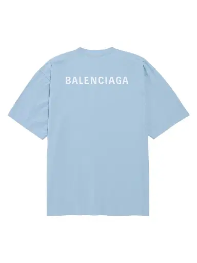 Balenciaga Men's Back Medium Fit T-Shirt - Light Blue White - Size XXL | Thumbnail 2 Balenciaga Men's Back Medium Fit T-Shirt - Light Blue White - Size XXL | Thumbnail 2