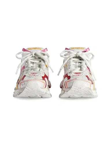Balenciaga Men's Runner Gradient Sneakers - White Orange Pink | Thumbnail 3 Balenciaga Men's Runner Gradient Sneakers - White Orange Pink | Thumbnail 3