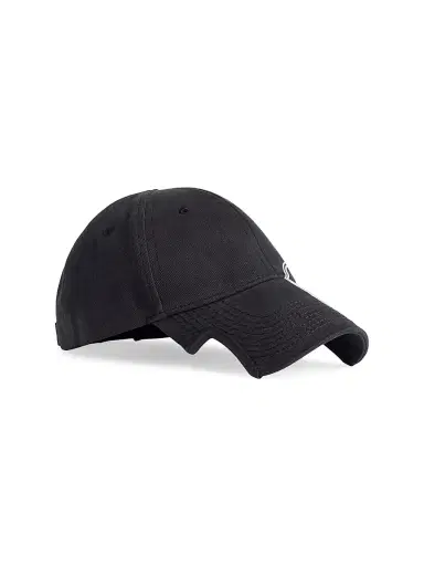 Balenciaga Men's Cursive Cap - Washed Black - Size Medium | Thumbnail 2 Balenciaga Men's Cursive Cap - Washed Black - Size Medium | Thumbnail 2