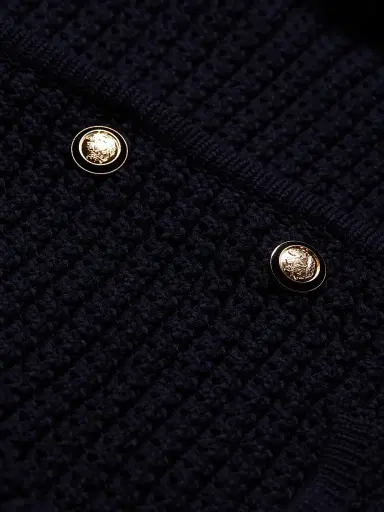 ba & sh Women's Gaspard Cotton-Blend Cardigan - Marine | Thumbnail 7 ba & sh Women's Gaspard Cotton-Blend Cardigan - Marine | Thumbnail 7