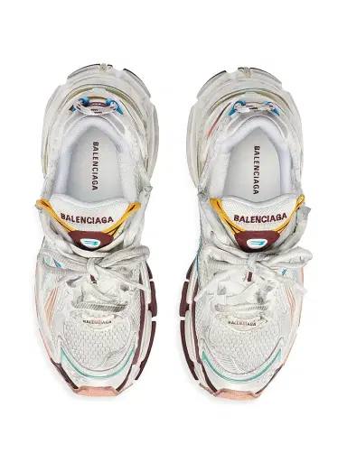 Balenciaga Women's Runner Sneakers - White Yellow Blue | Thumbnail 5 Balenciaga Women's Runner Sneakers - White Yellow Blue | Thumbnail 5