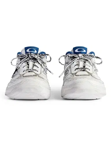 Balenciaga Men's Hamptons Worn-Out Sneakers - White Dark Blue - Size 7 | Thumbnail 3 Balenciaga Men's Hamptons Worn-Out Sneakers - White Dark Blue - Size 7 | Thumbnail 3