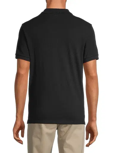 AMI PARIS Men's Ami De Coeur Polo Shirt - Black - Size XXL | Thumbnail 5 AMI PARIS Men's Ami De Coeur Polo Shirt - Black - Size XXL | Thumbnail 5