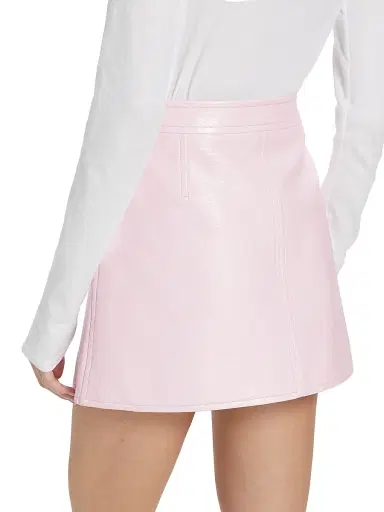 Courrèges Women's Reedition Vinyl A-Line Miniskirt - Pale Pink | Thumbnail 5 Courrèges Women's Reedition Vinyl A-Line Miniskirt - Pale Pink | Thumbnail 5