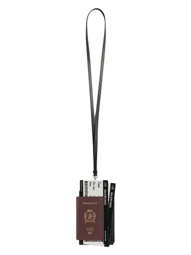 Balenciaga Women's Passport Phone Holder - Burgundy | Thumbnail 1 Balenciaga Women's Passport Phone Holder - Burgundy | Thumbnail 1