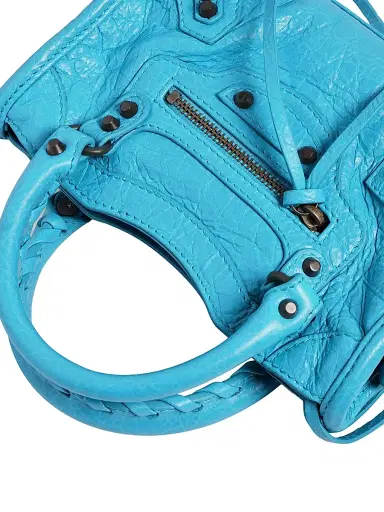 Balenciaga Women's Le City Nano Bag - Bleu Cyan | Thumbnail 8 Balenciaga Women's Le City Nano Bag - Bleu Cyan | Thumbnail 8