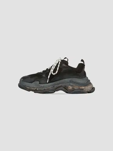 Balenciaga Women's Triple S Sneaker Clear Sole - Black - Size 12 | Thumbnail 6 Balenciaga Women's Triple S Sneaker Clear Sole - Black - Size 12 | Thumbnail 6