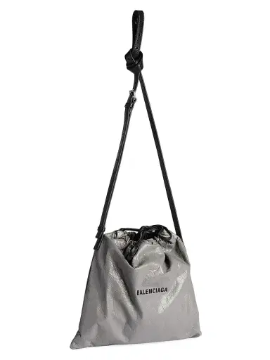 Balenciaga Men's Shopper Dust Medium Crossbody Bag - Grey | Thumbnail 2 Balenciaga Men's Shopper Dust Medium Crossbody Bag - Grey | Thumbnail 2