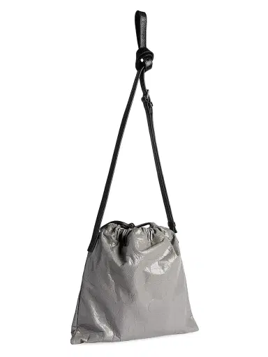Balenciaga Men's Shopper Dust Medium Crossbody Bag - Grey | Thumbnail 3 Balenciaga Men's Shopper Dust Medium Crossbody Bag - Grey | Thumbnail 3