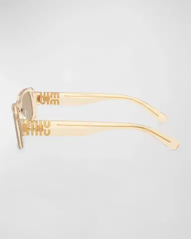 Miu Miu Logo Acetate Rectangular Sunglasses | Thumbnail 2 Miu Miu Logo Acetate Rectangular Sunglasses | Thumbnail 2