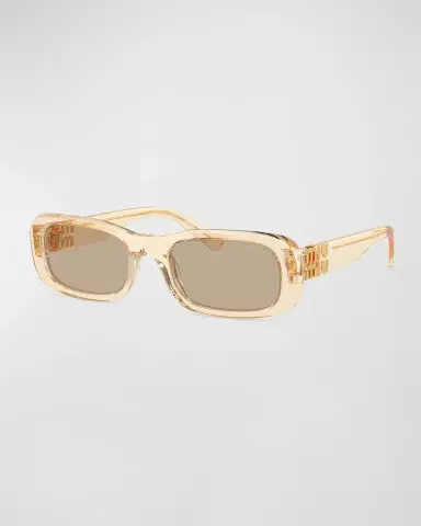 Miu Miu Logo Acetate Rectangular Sunglasses | Thumbnail 3 Miu Miu Logo Acetate Rectangular Sunglasses | Thumbnail 3