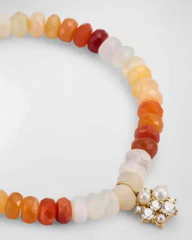 Sydney Evan 14K Gold Charm and Fire Opal Bead Bracelet | Thumbnail 2 Sydney Evan 14K Gold Charm and Fire Opal Bead Bracelet | Thumbnail 2