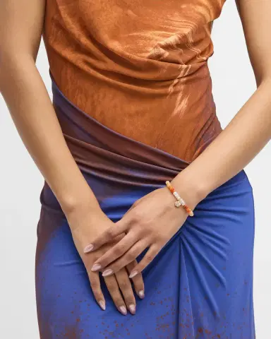 Sydney Evan 14K Gold Charm and Fire Opal Bead Bracelet | Thumbnail 5 Sydney Evan 14K Gold Charm and Fire Opal Bead Bracelet | Thumbnail 5