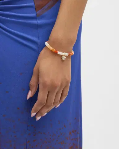 Sydney Evan 14K Gold Charm and Fire Opal Bead Bracelet | Thumbnail 1 Sydney Evan 14K Gold Charm and Fire Opal Bead Bracelet | Thumbnail 1