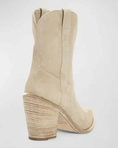 Partlow Leigh Anne Suede Western Ankle Booties | Thumbnail 4 Partlow Leigh Anne Suede Western Ankle Booties | Thumbnail 4
