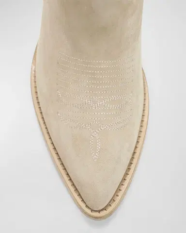 Partlow Leigh Anne Suede Western Ankle Booties | Thumbnail 5 Partlow Leigh Anne Suede Western Ankle Booties | Thumbnail 5