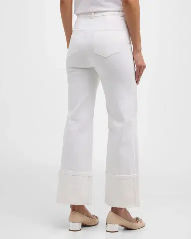 Cinq à Sept Cuffed Benji Cropped Flare Pants | Thumbnail 2 Cinq à Sept Cuffed Benji Cropped Flare Pants | Thumbnail 2