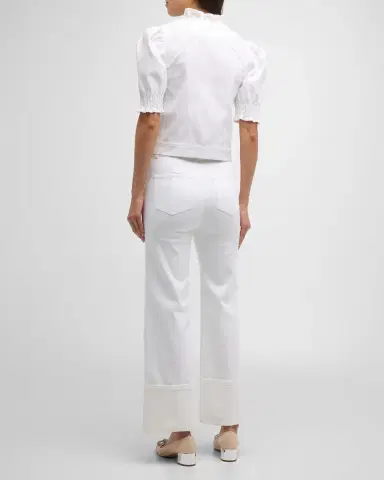 Cinq à Sept Cuffed Benji Cropped Flare Pants | Thumbnail 6 Cinq à Sept Cuffed Benji Cropped Flare Pants | Thumbnail 6