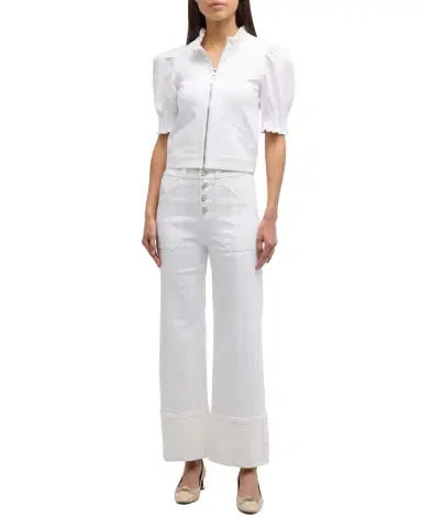 Cinq à Sept Cuffed Benji Cropped Flare Pants | Thumbnail 1 Cinq à Sept Cuffed Benji Cropped Flare Pants | Thumbnail 1