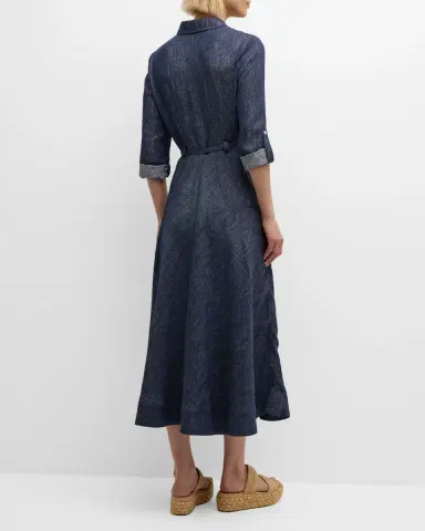 Gabriela Hearst Marley Belted Denim Maxi Shirtdress | Thumbnail 6 Gabriela Hearst Marley Belted Denim Maxi Shirtdress | Thumbnail 6