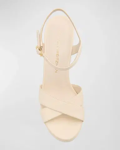 Stuart Weitzman Dayna Leather Crisscross Platform Sandals | Thumbnail 5 Stuart Weitzman Dayna Leather Crisscross Platform Sandals | Thumbnail 5