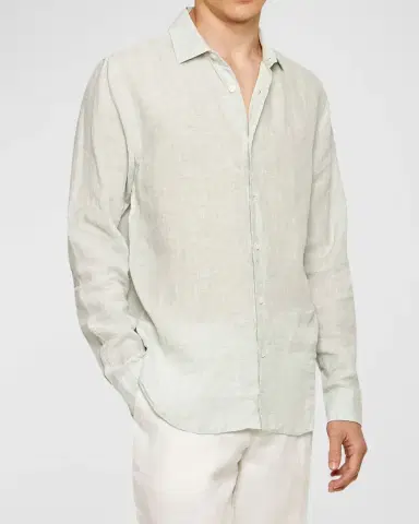 Orlebar Brown Men's Giles Linen Sport Shirt | Thumbnail 2 Orlebar Brown Men's Giles Linen Sport Shirt | Thumbnail 2