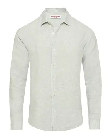 Orlebar Brown Men's Giles Linen Sport Shirt | Thumbnail 1 Orlebar Brown Men's Giles Linen Sport Shirt | Thumbnail 1