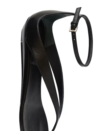 Loulou Studio Women's Zio Leather Flat Wedge Sandals - Black | Thumbnail 5 Loulou Studio Women's Zio Leather Flat Wedge Sandals - Black | Thumbnail 5