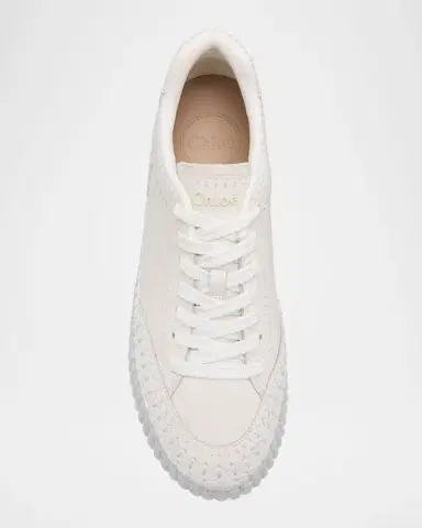 Chloe Nama Platform Speckled Mix Leather Sneakers | Thumbnail 6 Chloe Nama Platform Speckled Mix Leather Sneakers | Thumbnail 6