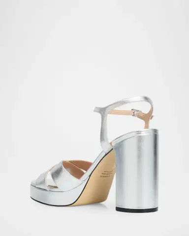 Stuart Weitzman Dayna Metallic Crisscross Platform Sandals | Thumbnail 3 Stuart Weitzman Dayna Metallic Crisscross Platform Sandals | Thumbnail 3