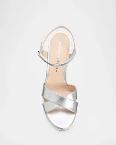 Stuart Weitzman Dayna Metallic Crisscross Platform Sandals | Thumbnail 5 Stuart Weitzman Dayna Metallic Crisscross Platform Sandals | Thumbnail 5