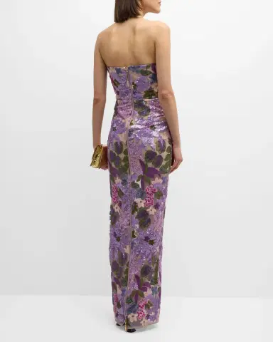 Bronx and Banco Dahlia Strapless Floral-Embroidered Sequin Gown | Thumbnail 6 Bronx and Banco Dahlia Strapless Floral-Embroidered Sequin Gown | Thumbnail 6