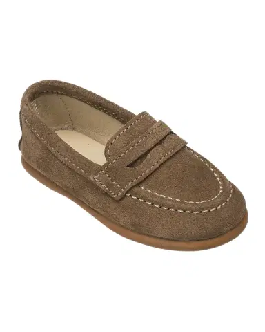Elephantito Boy's Suede & Leather Penny Loafers | Thumbnail 1 Elephantito Boy's Suede & Leather Penny Loafers | Thumbnail 1
