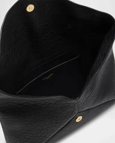 Saint Laurent Large YSL Envelope Pouch Clutch Bag in Leather | Thumbnail 3 Saint Laurent Large YSL Envelope Pouch Clutch Bag in Leather | Thumbnail 3