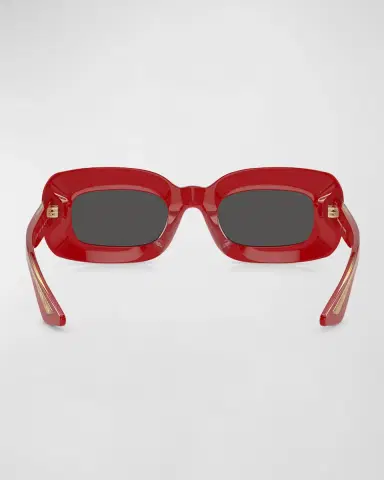 Khaite x Oliver Peoples Beveled Acetate Rectangle Sunglasses | Thumbnail 4 Khaite x Oliver Peoples Beveled Acetate Rectangle Sunglasses | Thumbnail 4