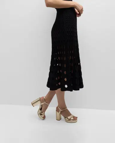 Stuart Weitzman Dayna Metallic Crisscross Platform Sandals | Thumbnail 2 Stuart Weitzman Dayna Metallic Crisscross Platform Sandals | Thumbnail 2
